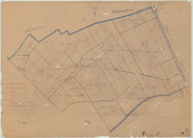 Grandes-Loges (Les) (51278). Section A2 échelle 1/2500, plan mis à jour pour 1934, plan non régulier (papier)