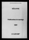 Sézanne. Publications de mariage 1869