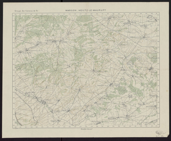 Marson-Heiltz-le-Maurupt.
Service géographique de l'Armée.1918