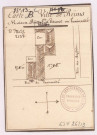 Plan de la ville de Reims, carte C, maisons chargées de cens et surcens envers la commanderie de Reims : n° 13, maison rue du Clou dans le fer n° 567