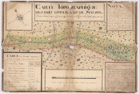 Carte topographique des bois communaux de Servon, 1686.
