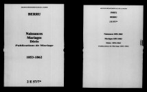 Berru. Naissances, mariages, décès, publications de mariage 1853-1862