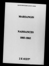 Marsangis. Naissances an XI-1862
