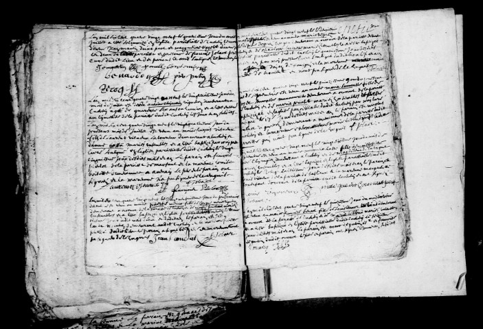 Cuchery. Baptêmes, mariages, sépultures 1688-1692