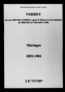 Verdey. Mariages 1893-1901