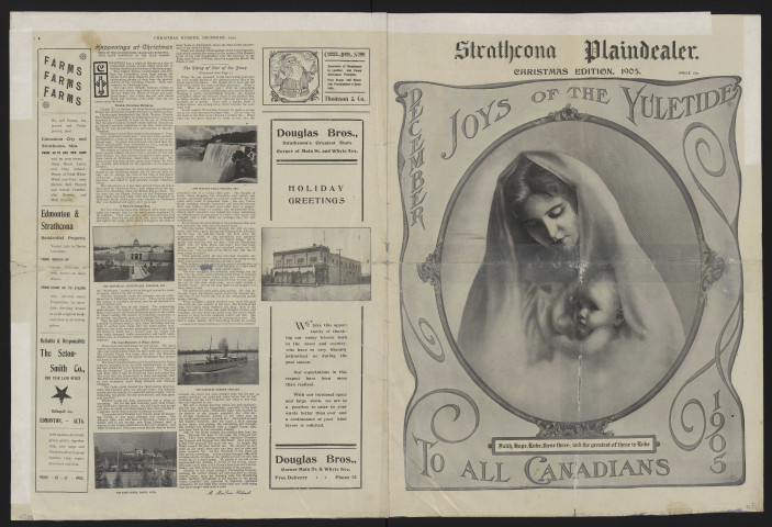 Article de presse tiré de "Stratcona Plandealer" relatif à Richard Dobbyne, émigrant. "La remarquable histoire de Richard Dobbyne, réquisitionné à bord d'un navire corsaire, évadé, installé en Ontario et devenu un des colons pionniers du Canada".