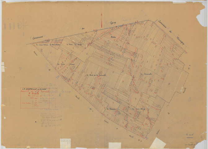 Chapelle-Lasson (La) (51127). Section A1 échelle 1/2500, plan mis à jour pour 01/01/1935, non régulier (papier)