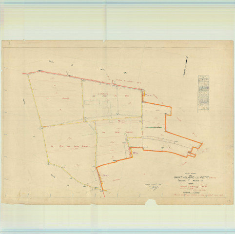 Saint-Hilaire-le-Petit (51487). Section Y3 échelle 1/2000, plan mis à jour pour 1957, plan non régulier (papier).
