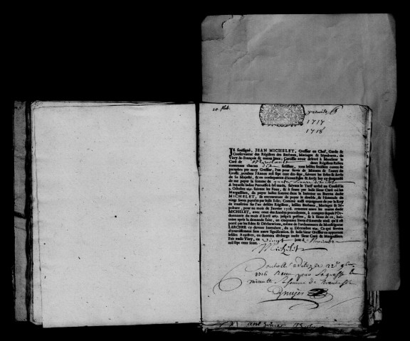 Merlaut. Baptêmes, mariages, sépultures 1717-1722