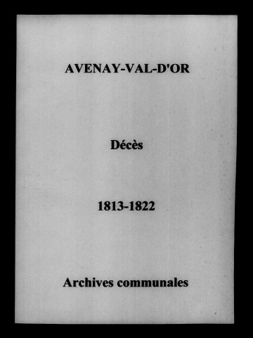 Avenay. Décès 1813-1822