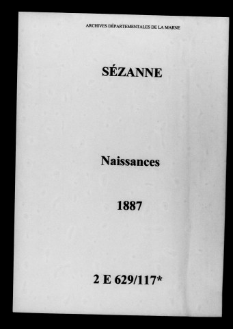 Sézanne. Naissances 1887