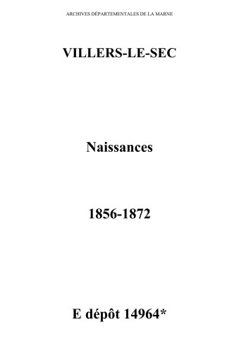 Villers-le-Sec. Naissances 1856-1872