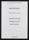 Hauteville. Naissances, mariages, décès 1912-1919 (reconstitutions)