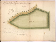 Cayet des plans et figures des prés de l'hotel Dieu de Sainte Manéhould, 1761. Plan n° 9 : le Grand Praillon.