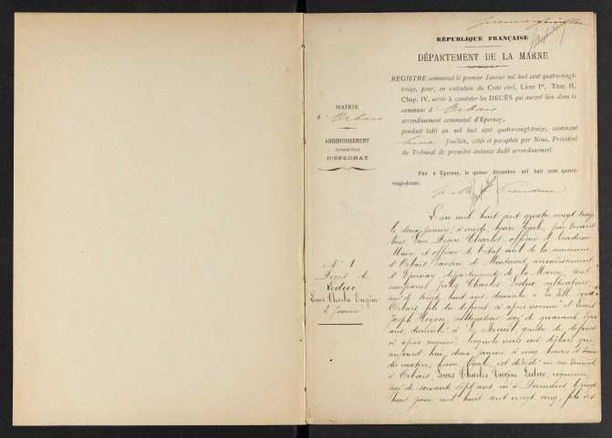 Orbais. Décès 1893-1912