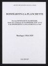 Dommartin-la-Planchette. Mariages 1910-1929