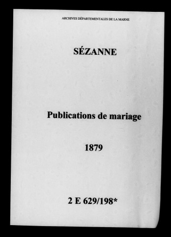 Sézanne. Publications de mariage 1879