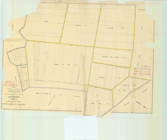 Bourgogne-Fresne (51075). Section Z2 échelle 1/2000, plan remembré pour 1956, plan régulier (papier).