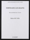Sermaize-les-Bains. Décès 1917-1921 (reconstitutions)