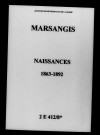 Marsangis. Naissances 1863-1892