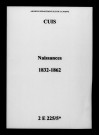 Cuis. Naissances 1832-1862