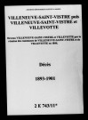 Villeneuve-Saint-Vistre-et-Villevotte. Décès 1893-1901
