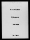 Fagnières. Naissances 1793-1823