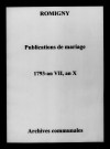 Romigny. Publications de mariage 1793-an X