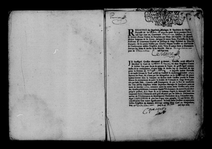 Couvrot. Baptêmes, mariages, sépultures 1717-1754