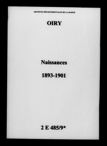 Oiry. Naissances 1893-1901