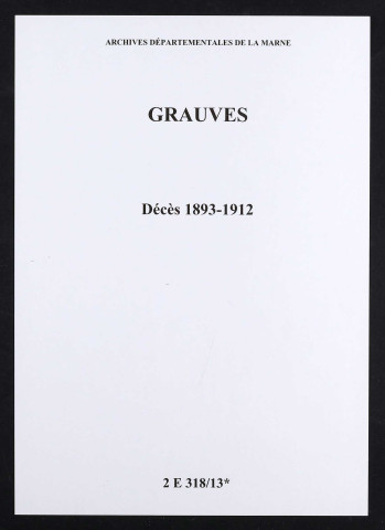 Grauves. Décès 1893-1912