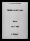 Nesle-la-Reposte. Décès an XI-1862
