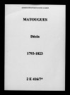 Matougues. Décès 1793-1823