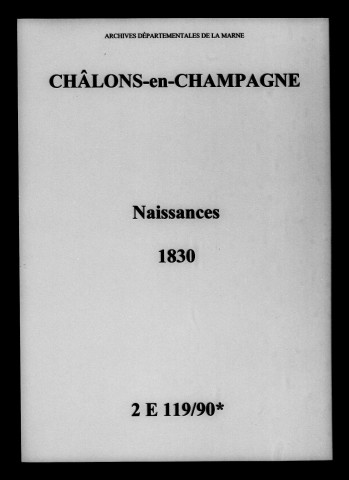 Châlons-sur-Marne. Naissances 1830