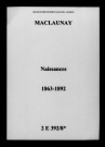 Maclaunay. Naissances 1863-1892