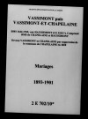 Vassimont-et-Chapelaine. Mariages 1893-1901