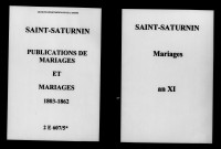 Saint-Saturnin. Publications de mariage, mariages an XI-1862