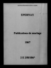 Épernay. Publications de mariage 1867