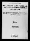 Villeneuve-Saint-Vistre-et-Villevotte. Décès 1863-1892