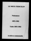 Meix-Tiercelin (Le). Naissances et tables décennales des naissances, mariages, décès 1893-1902
