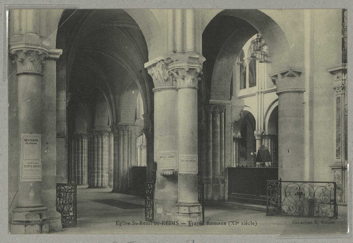 REIMS. Église de Saint-Remi de Travée Romane (XIe siècle).Collection Mercier