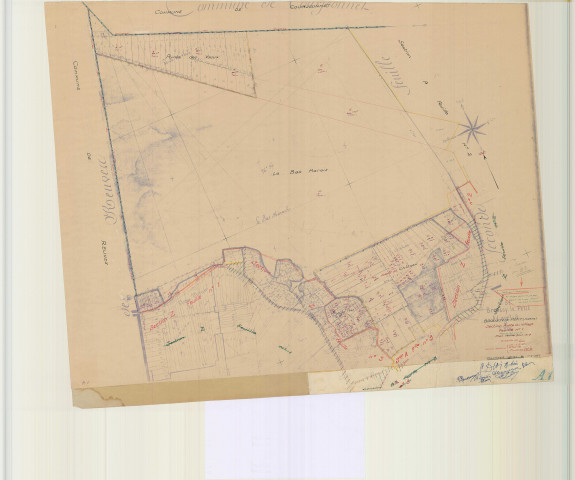 Broussy-le-Petit (51091). Section A1 échelle 1/2000, plan mis à jour pour 01/01/1957, non régulier (papier)