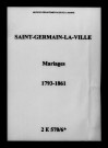 Saint-Germain-la-Ville. Mariages 1793-1861