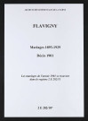 Flavigny. Mariages 1893-1900 et 1902-1929. Décès 1901