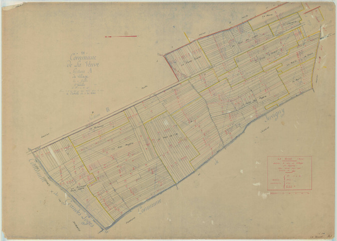 Veuve (La) (51617). Section A1 échelle 1/2500, plan mis à jour pour 1935, plan non régulier (papier)