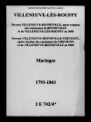 Villeneuve-lès-Rouffy. Mariages 1793-1861
