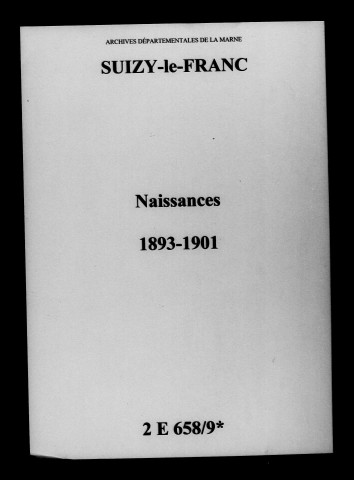 Suizy-le-Franc. Naissances 1893-1901