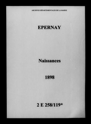 Épernay. Naissances 1898