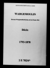 Wargemoulin. Décès 1793-1870