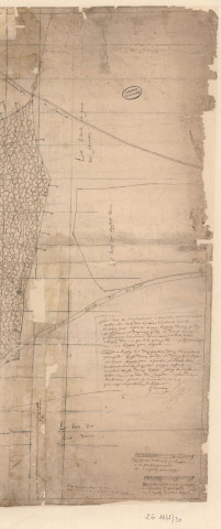 Carte du bois de la Fontaine-à-l'Aulne anciennement appelé le bois du Crotois (1624)